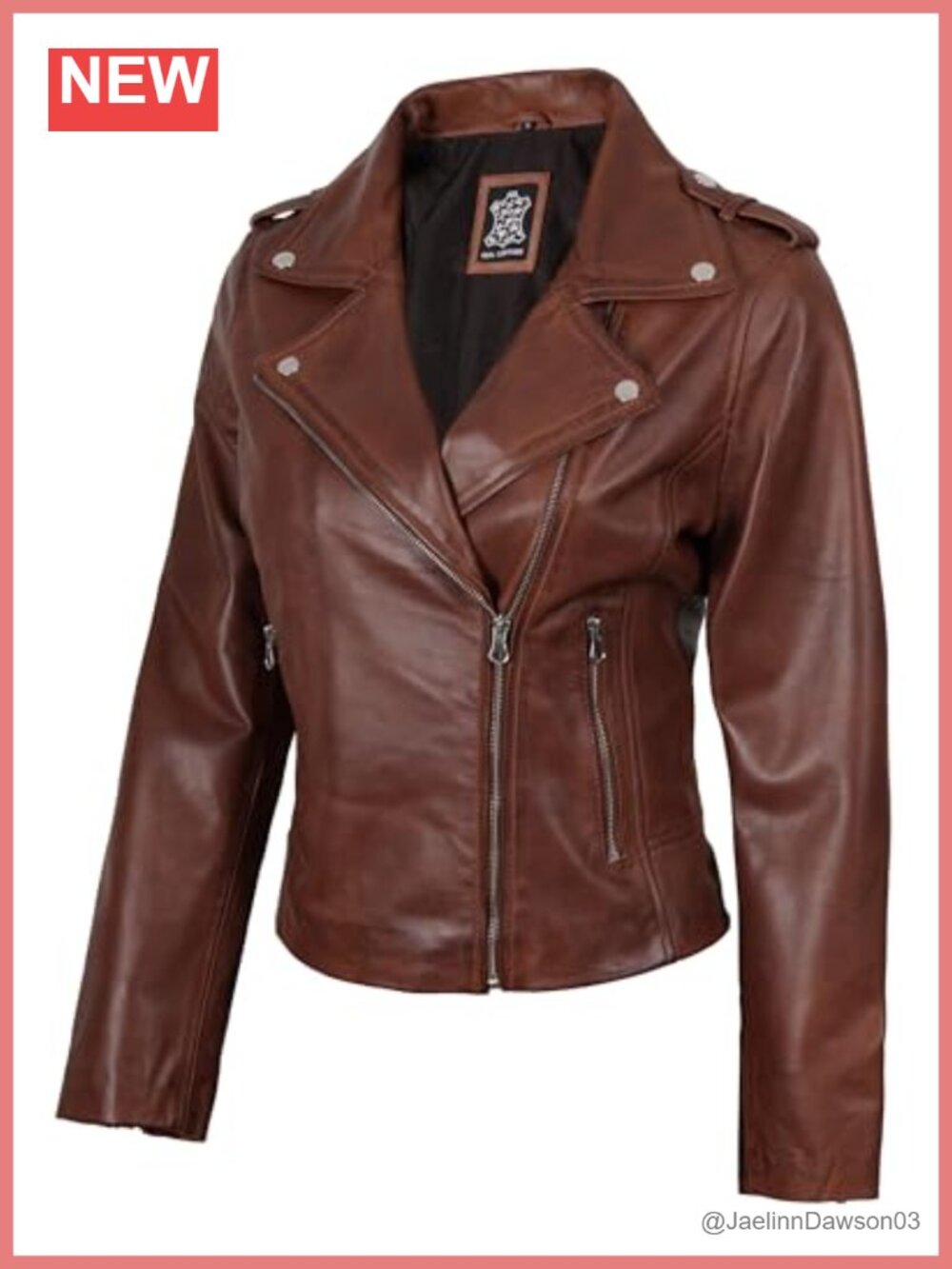 Real Lambskin Leather Jacket Women Asymmetrical Moto Biker